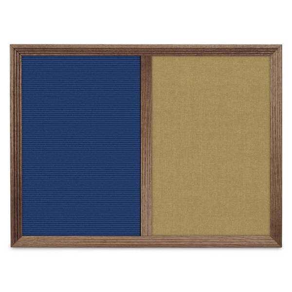 Enclosed Corkboard, 1 Door, 72"x36", 4" Fra, UV3418-SATIN-BLACK